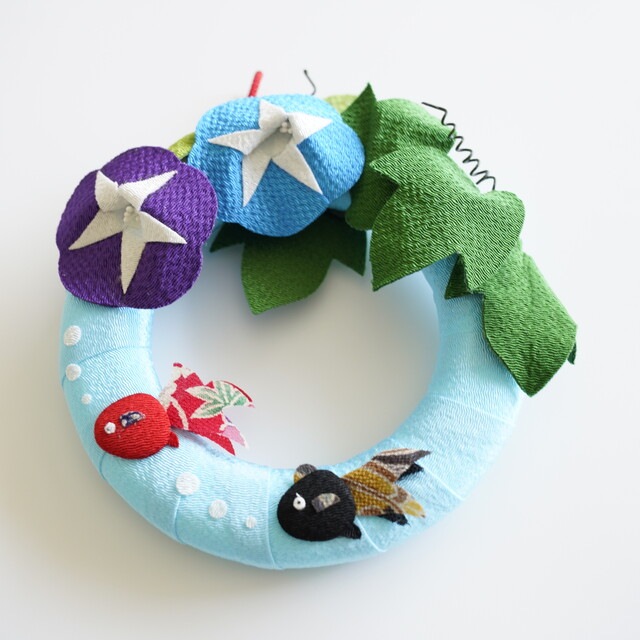 京 ちりめん 季節のリース あさがお 日本製 すべての商品 Four Grace Tableware 京 ちりめん 季節のリース あさがお 日本製 すべての商品 Four Grace Tableware