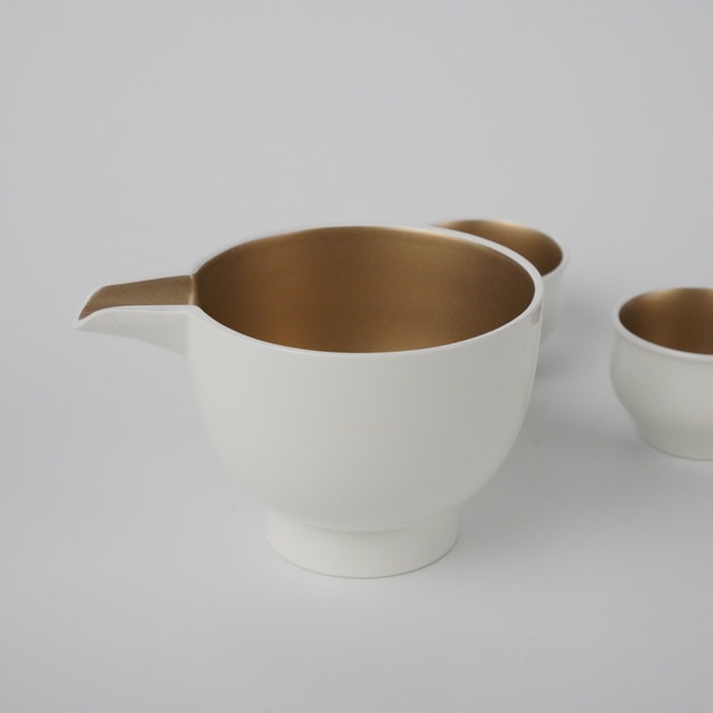 越前塗　酒器セットシャンパンゴールド（化粧箱入り）