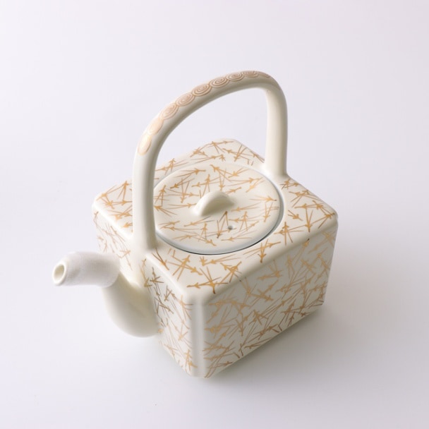 錦クリーム釉　金彩松葉　屠蘇器セット