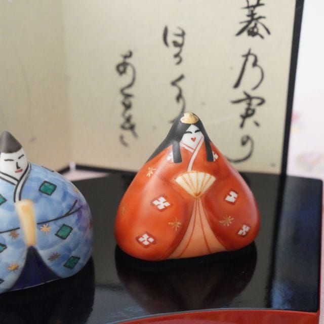 有田焼　菱地紋　ひな人形セット