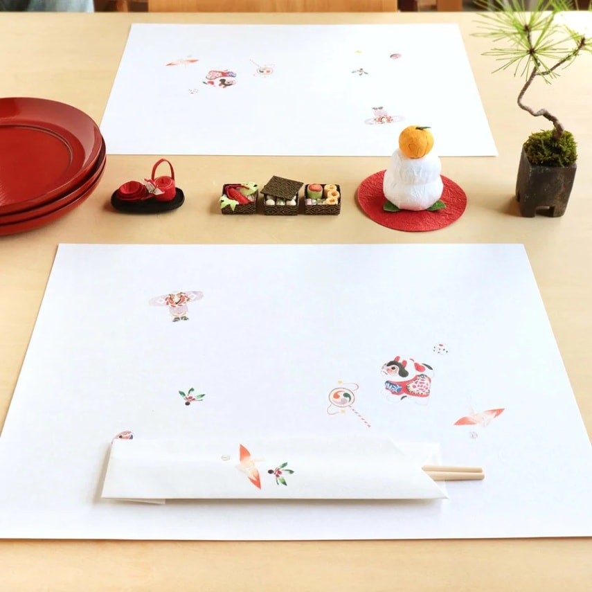✴テーブルマットランチョンマット正絹帯ピンク菊小ハンドメイド