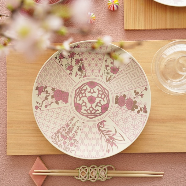 金襴 古伊万里 7号皿 紅（化粧箱入り）FOURGRACEオリジナル