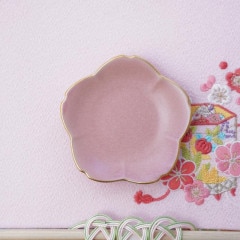 桜の花模様 ピンク 陶器皿　説明文ご覧ください! 0000000046333_hKQdlb8.jpg