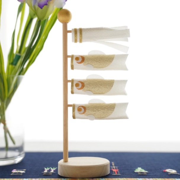 鯉のぼり飾り/白