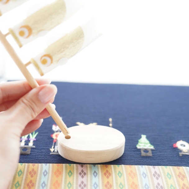 鯉のぼり飾り/白