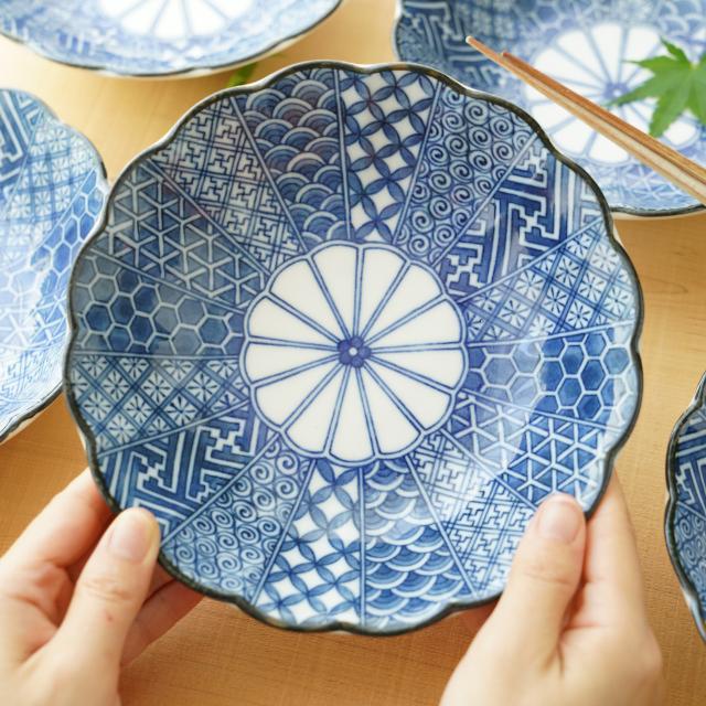 染付祥瑞 煮物鉢 5点セット ｜ 四季折々のおしゃれな和食器通販サイト