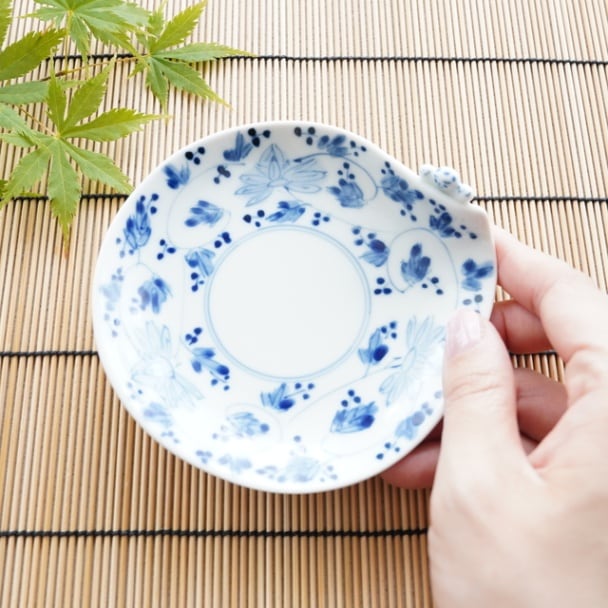 波佐見焼　藍唐草　一閑人小皿