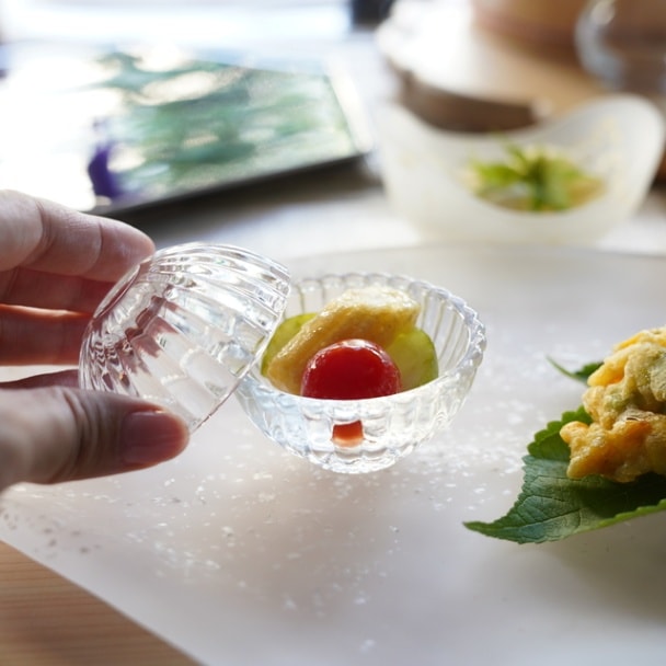 てまり　蓋珍味　クリア