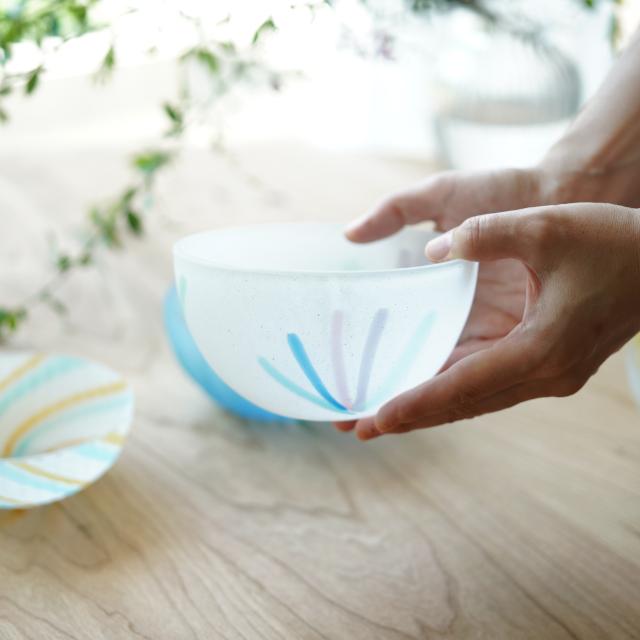 青森びいどろ　花火(ブルー)