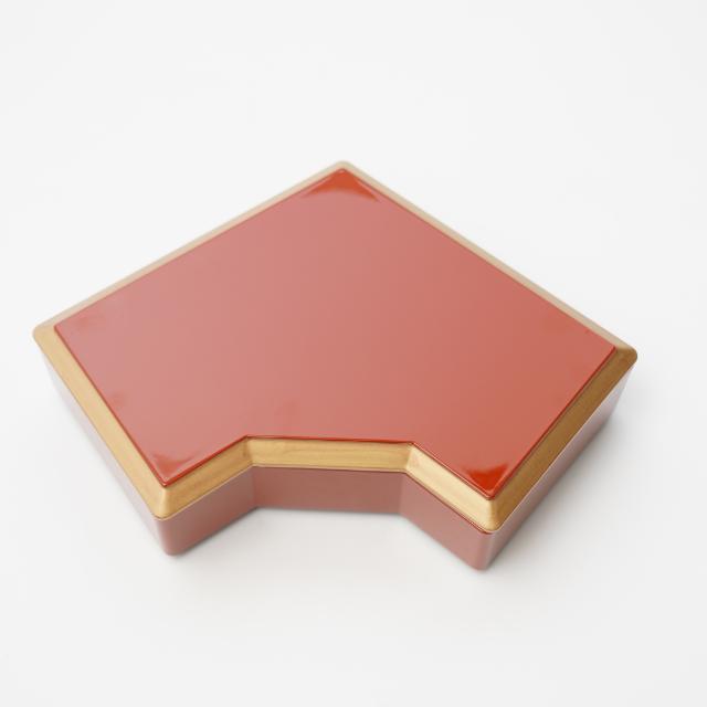 結び料理箱　柿朱渕金　FOURGRACEオリジナル