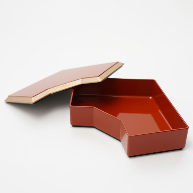 結び料理箱　柿朱渕金　FOURGRACEオリジナル