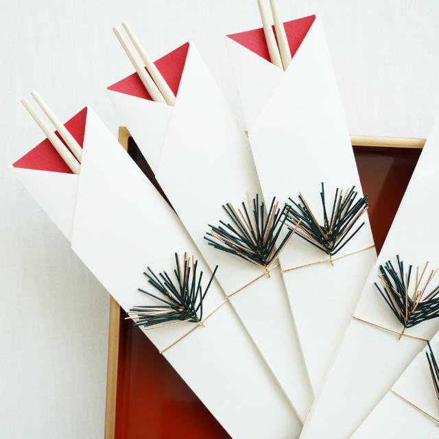 祝箸　金緑松（5膳入）FOURGRACEオリジナル　