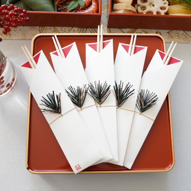 祝箸　金緑松（5膳入）FOURGRACEオリジナル　