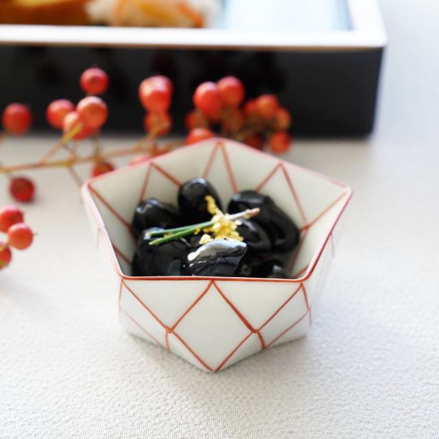 有田焼 錦網 ダイヤ型珍味入れ（小） ｜ 四季折々のおしゃれな和食器