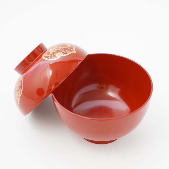 窓絵草花 柿朱雑煮椀 FOURGRACEオリジナル ｜ 四季折々のおしゃれな和