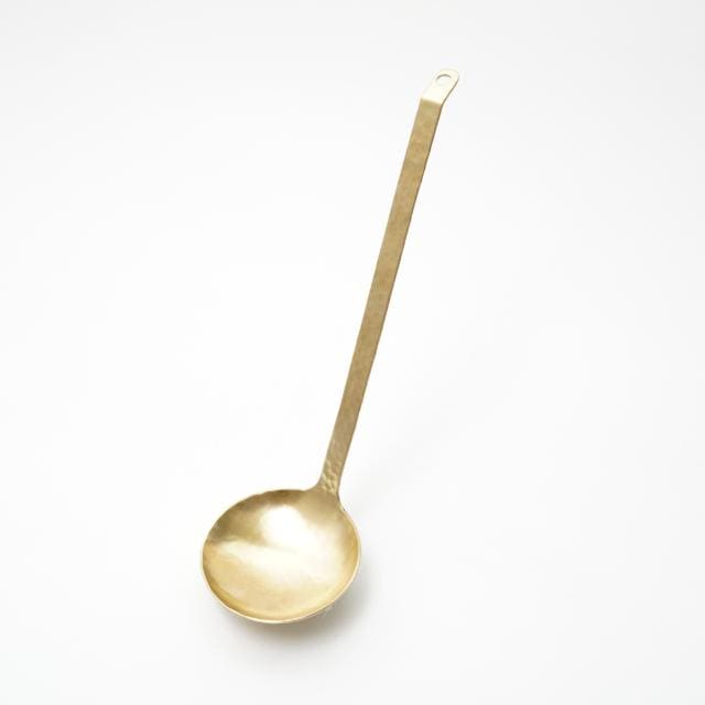 燕三条　真鍮　槌目入りお玉　穴無し