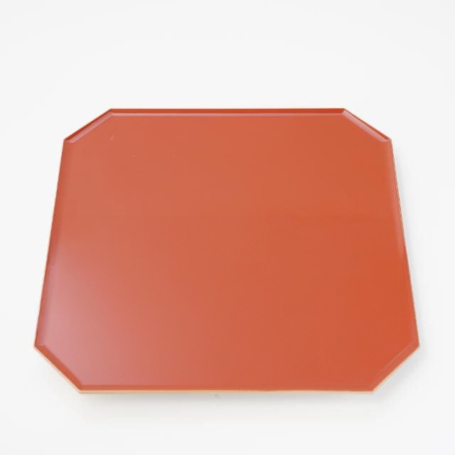 隅切膳 柿朱渕金 FOURGRACEオリジナル ｜ 四季折々のおしゃれな和食器