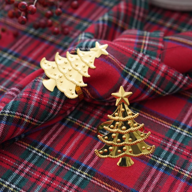 クリスマスツリー　ナプキンリング　2個セット