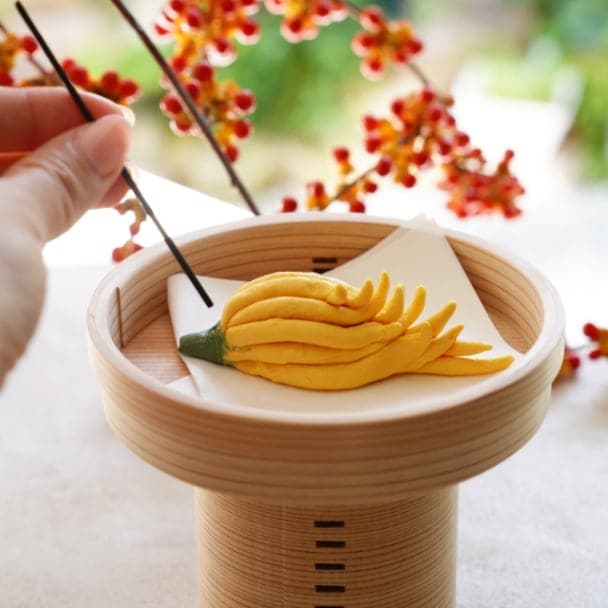 くらわんか豆皿（5枚）白抜き雪輪紋裏：折れ松葉