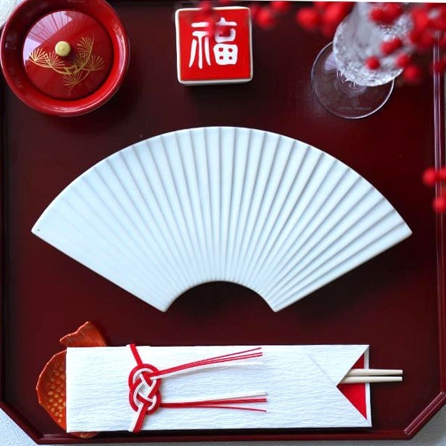 扇皿　ホワイト