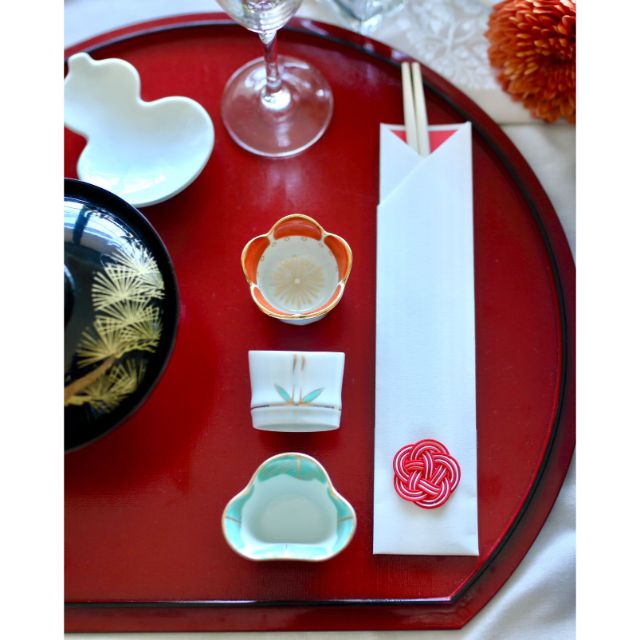 有田焼　錦竹型小付