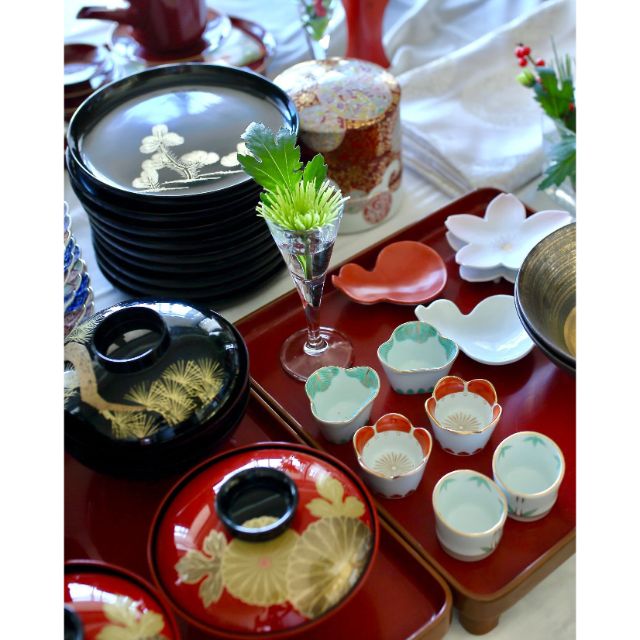 有田焼　錦竹型小付