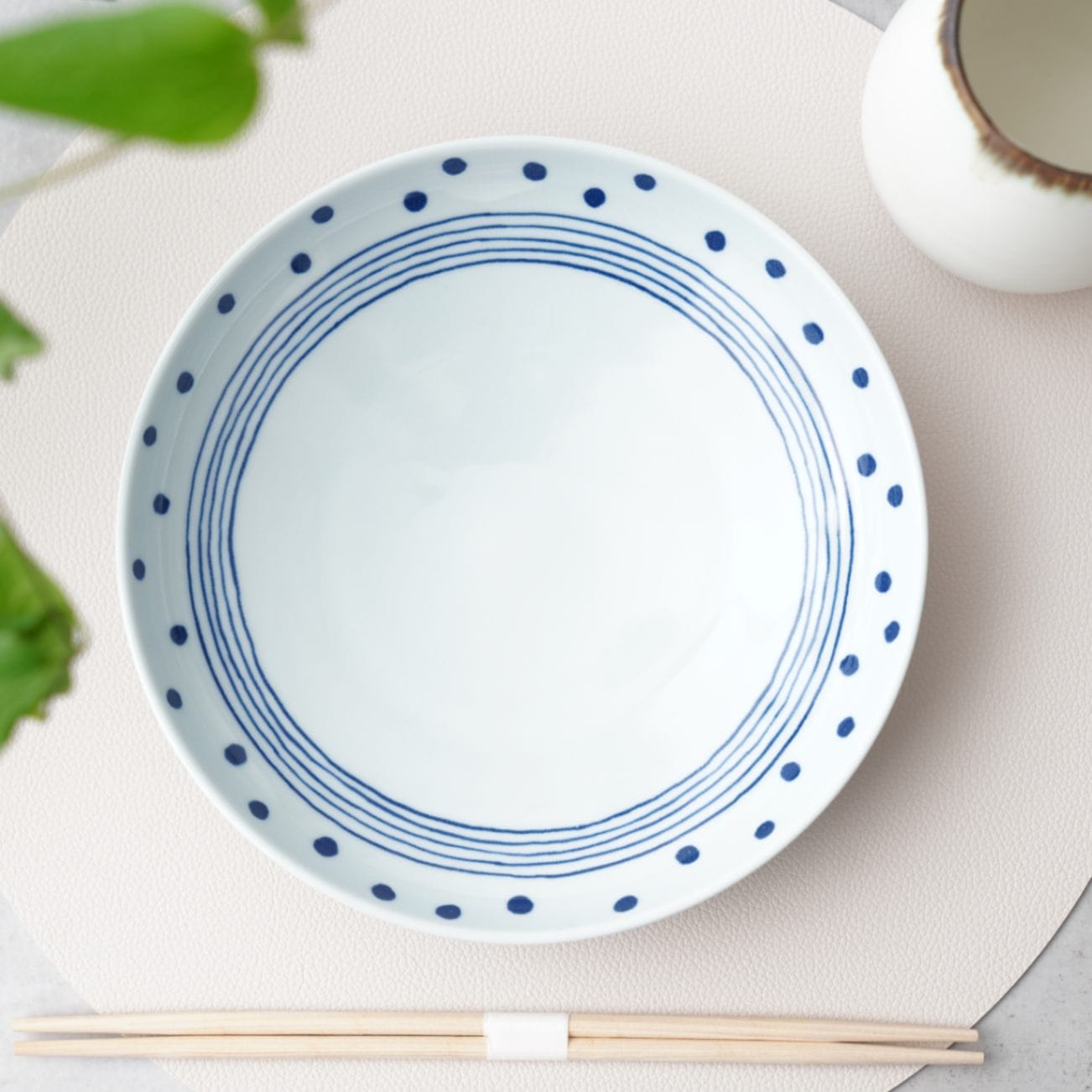 HASAMI DOT × LINE 丸皿　大