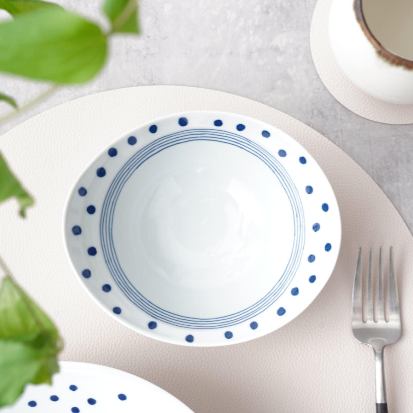 HASAMI DOT × LINE リム楕円鉢　小