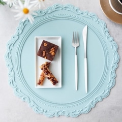 シリコンレリーフ ランチョンマット ライトブルー ｜ 四季折々の