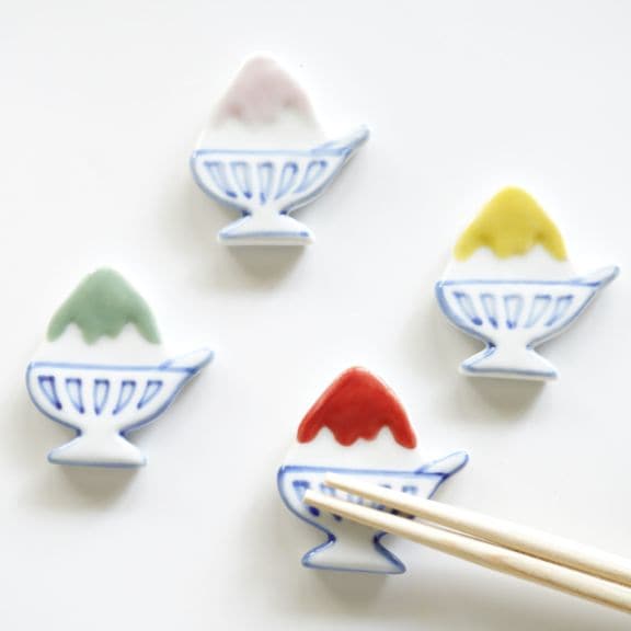 有田焼　かき氷箸置き　4個セット