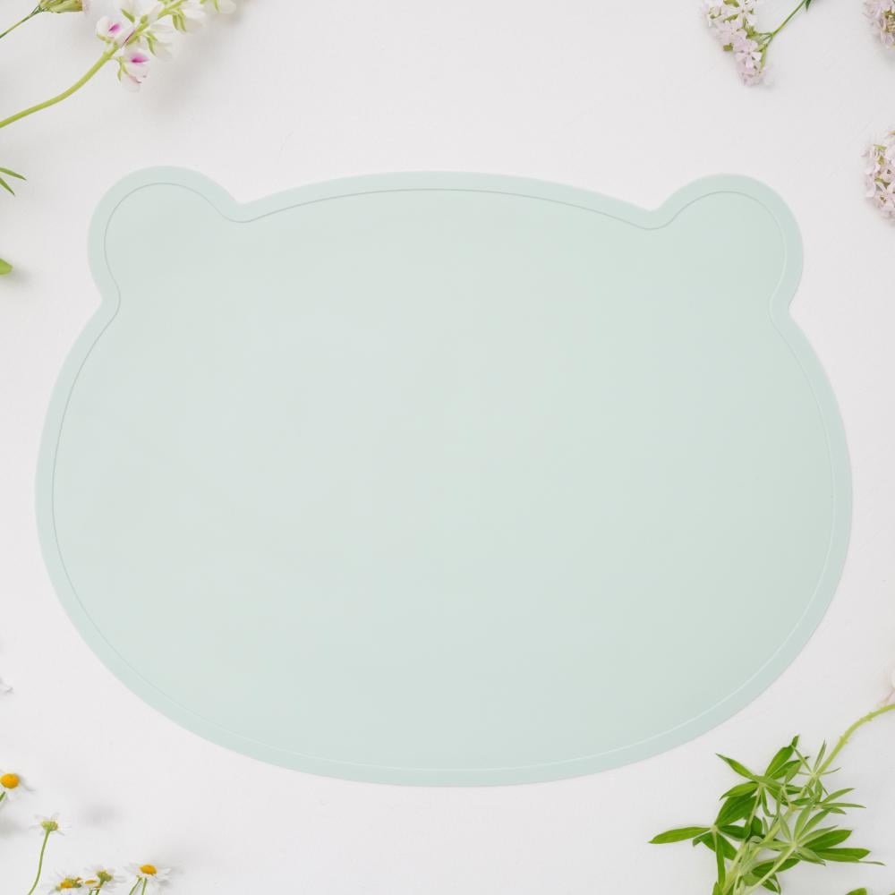 【アウトレット】シリコンマット　ベア　ランチョンマット　グリーン