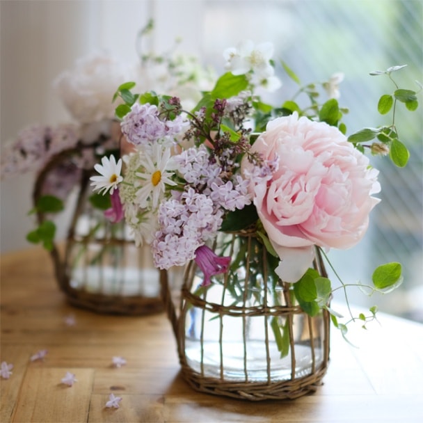 ウィローハンドメイド　フラワーベース　ミルクピッチャー