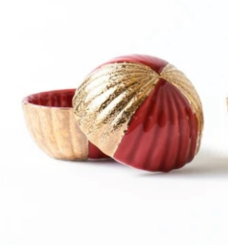 有田焼　りんか珍味　赤金市松