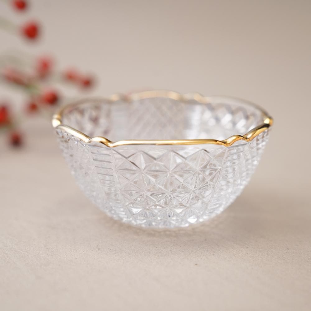 麻の葉豆鉢天金