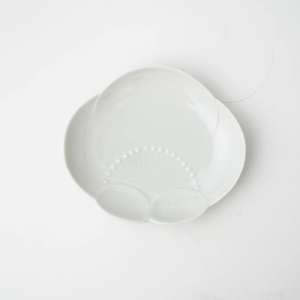 梅花　小皿（白）