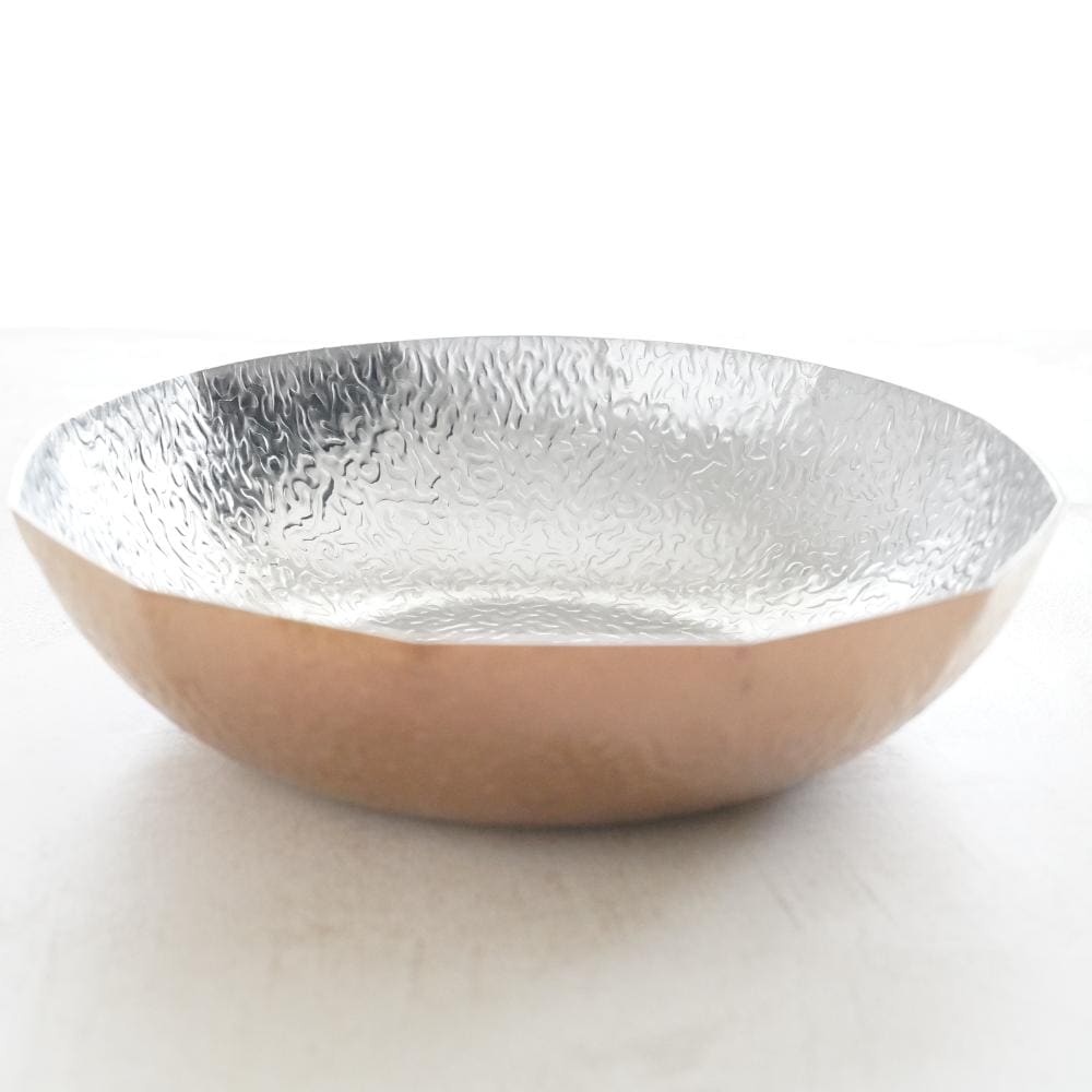 【期間限定割引】ステンレス製お鍋(中) 雪 φ24.5cm　外銅 お鍋