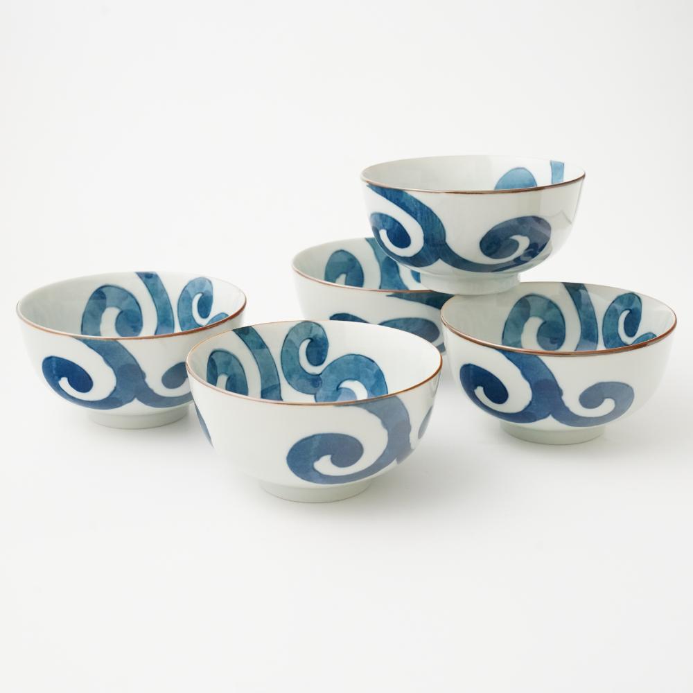 内外蛸唐草 お好み鉢（5点セット）