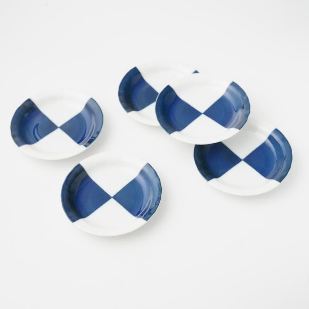 市松 ゆらぎ小皿（5点セット）