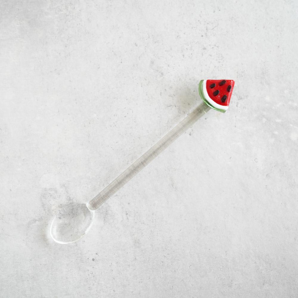 フルーツモチーフガラススプーン（スイカ）