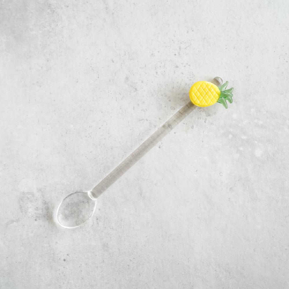 フルーツモチーフガラススプーン（パイナップル）