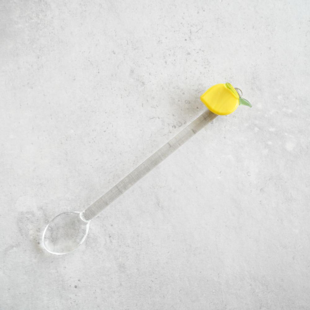 フルーツモチーフガラススプーン（レモン）