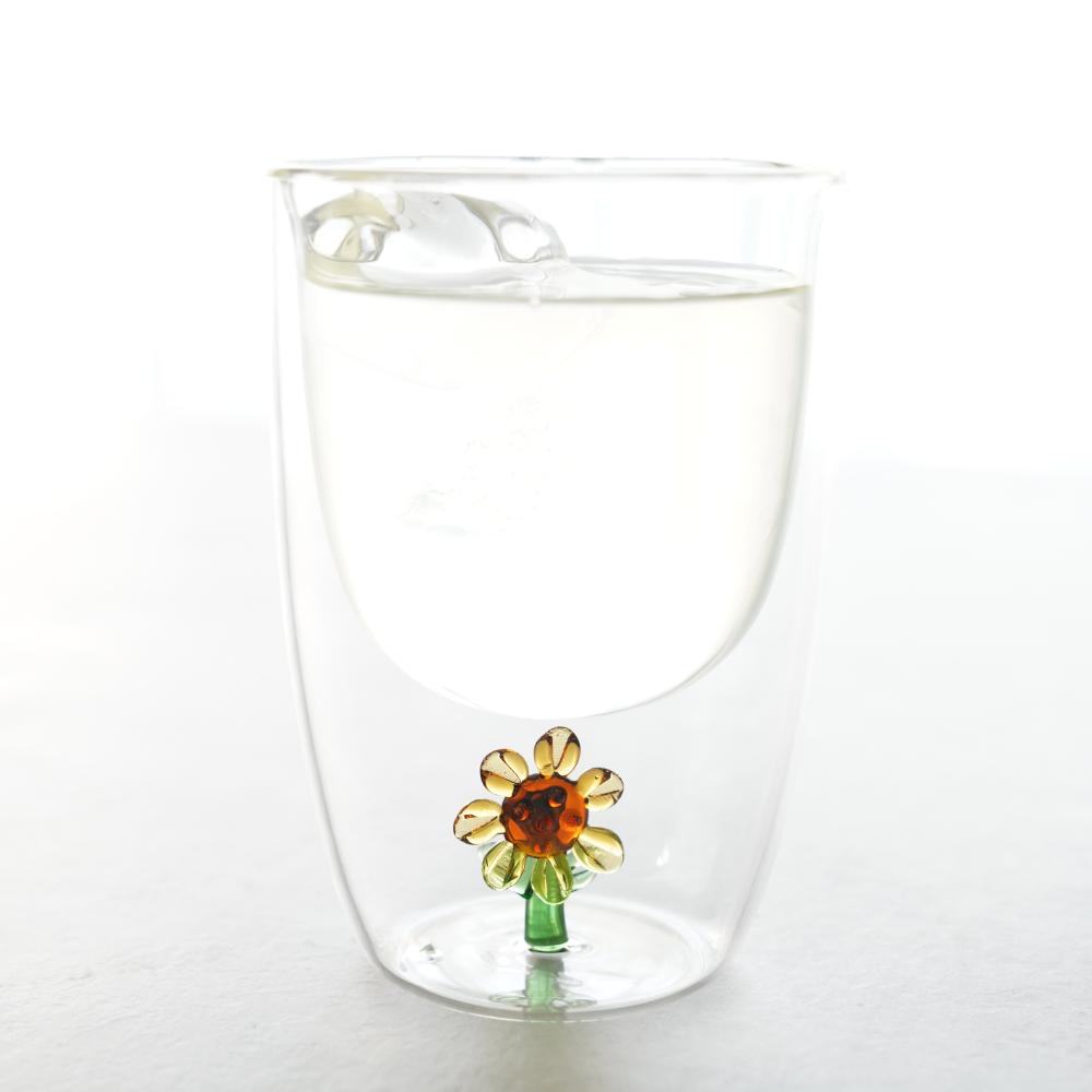 ダブルウォールグラスタンブラー（ヒマワリ）