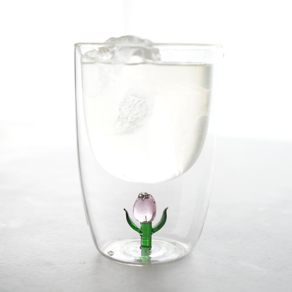 ダブルウォールグラスタンブラー（チューリップ）