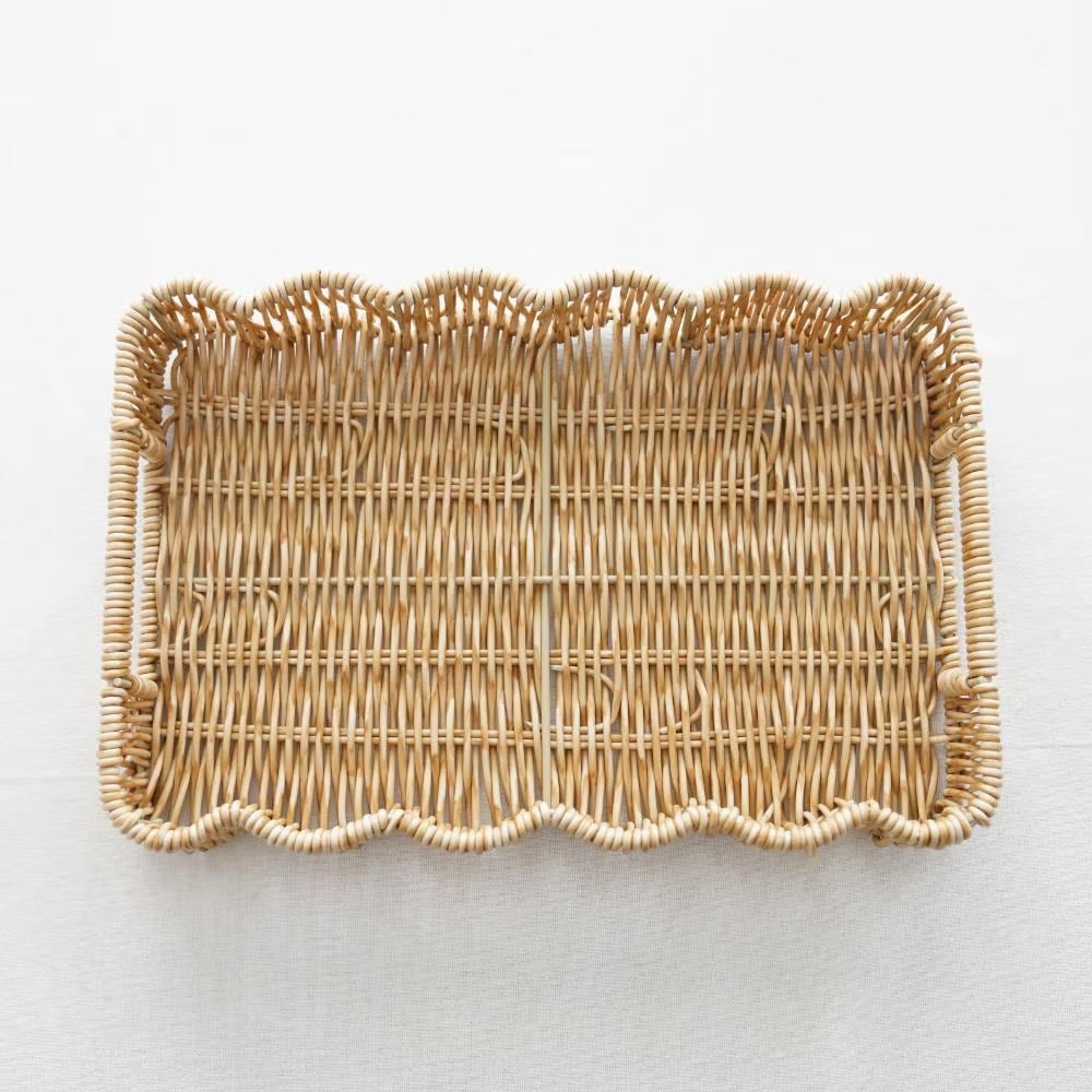 洗えるスカラップトレイ　30.5cm