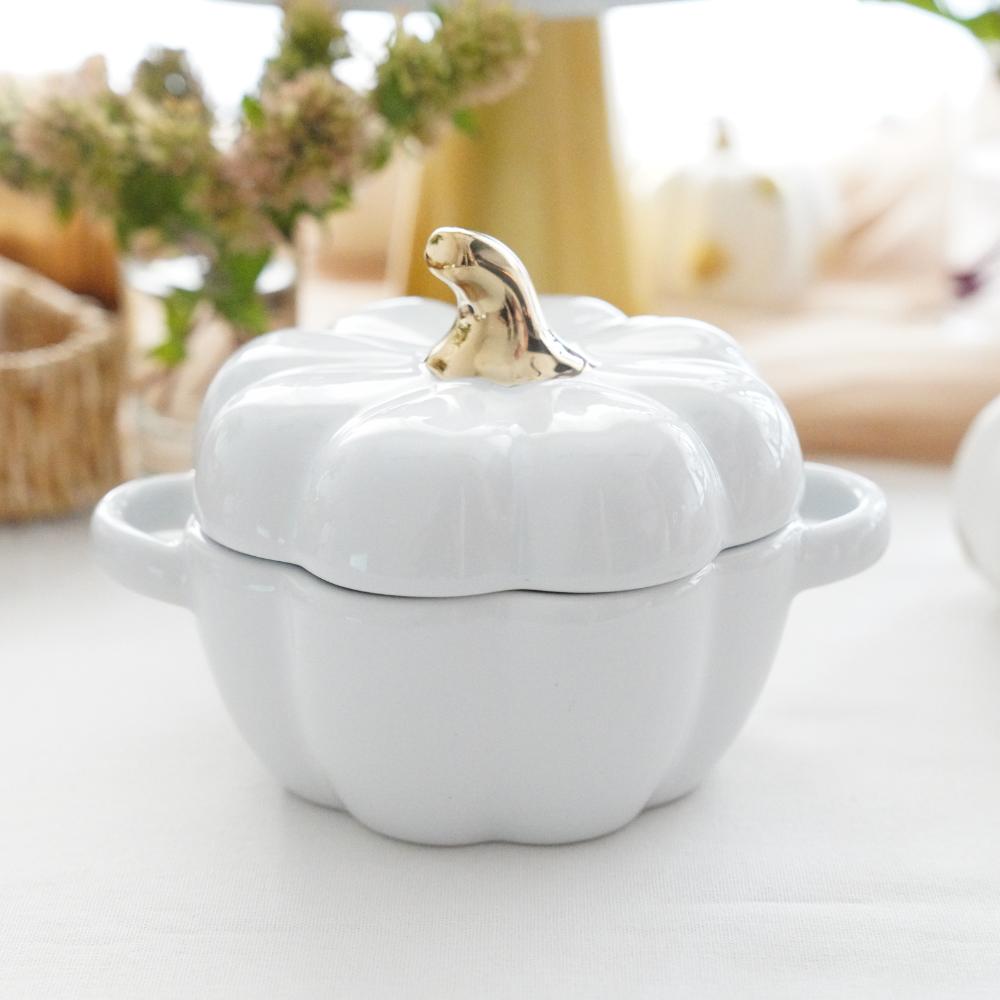 パンプキンホワイトゴールドミニキャセロール 450ml