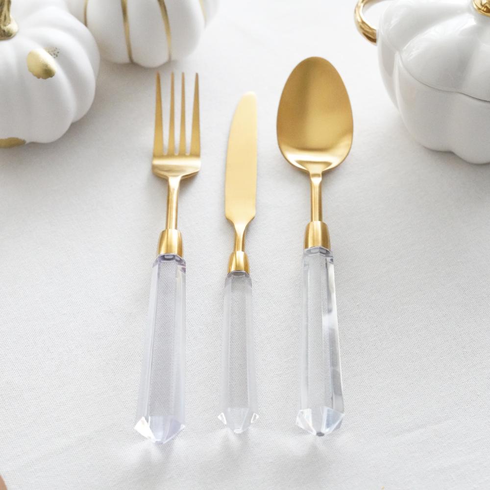 イタリア製カトラリー クリアカラー サラグレース フォークスプーンナイフセット イタリア製カトラリー クリアカラー サラグレース フォーク