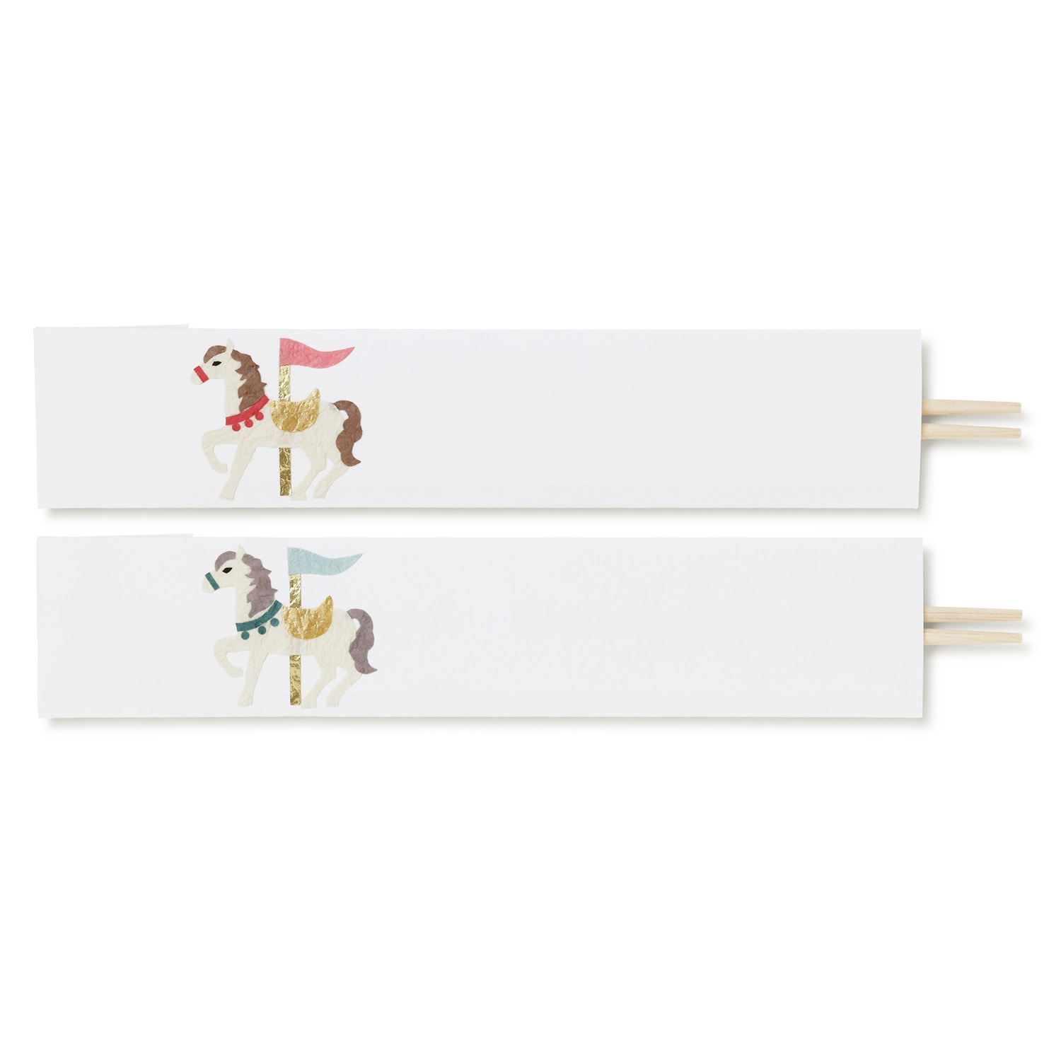 【11月中お届け】手作り和紙　干支午箸包み　2膳入