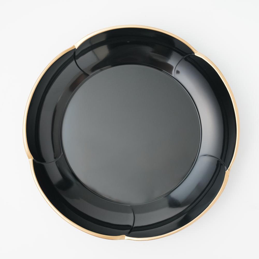 【11月中お届け】7.5寸梅型鉢　黒天金