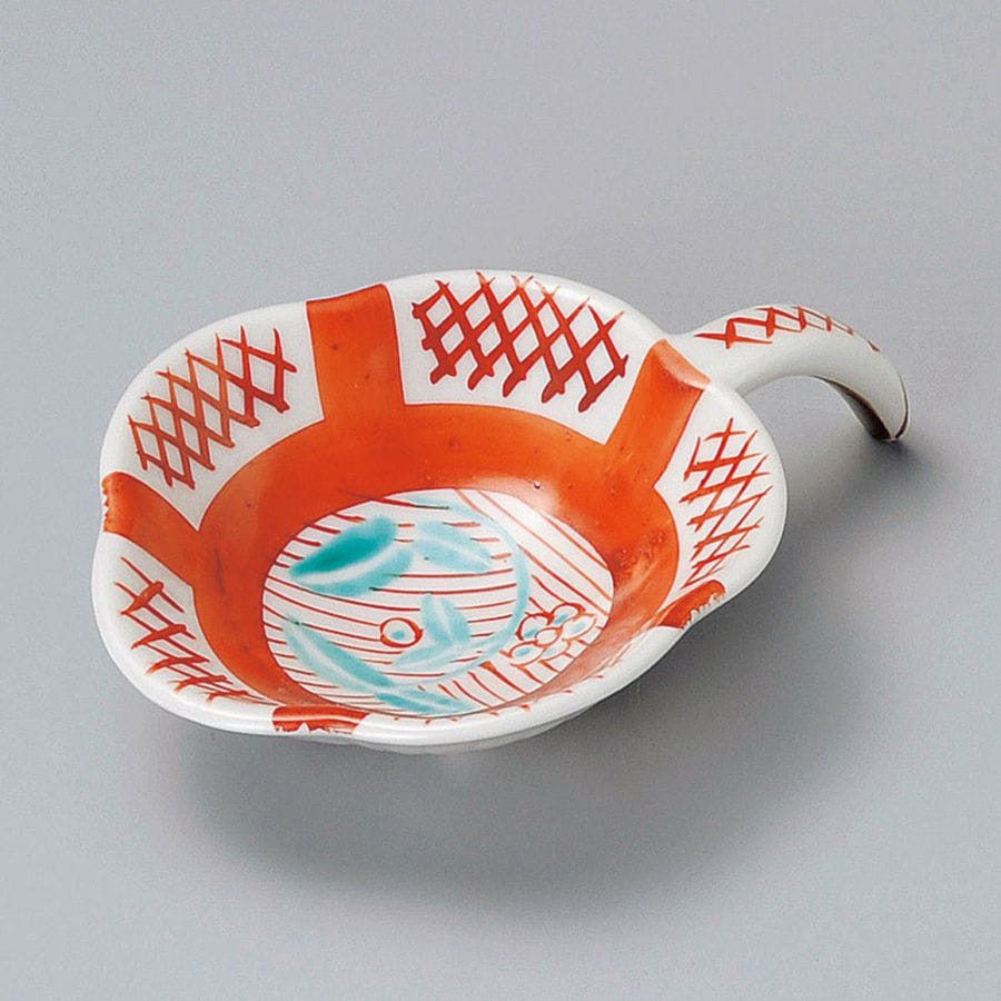 赤絵間取格子手付姫珍味