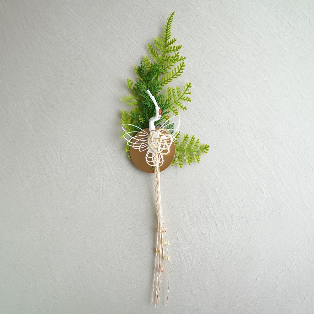 【11月中お届け】五穀豊穣　鶴飾り大　金